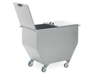 عربة جمع النفايات الطبية الصغيرة من الستانلس ستيل