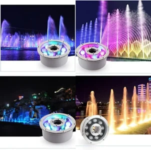 إنارة نافورة من ستانلس ستيل