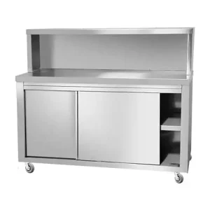 خزانة أرضية مع كاونتر ستانلس ستيل 150 سم