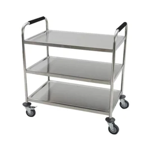 عربة مواد طبية صغيرة مع 3 أرفف ثابتة