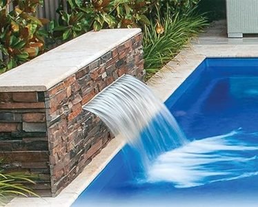 مصب شلال ستانلس ستيل جداري - مغلق