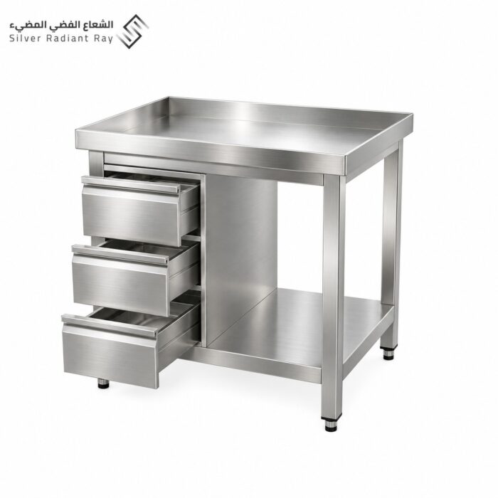 طاولة عمل ستانلس ستيل 80×60 سم