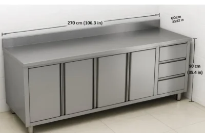 طاولة تحضير استانلس ستيل