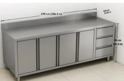 طاولة تحضير استانلس ستيل