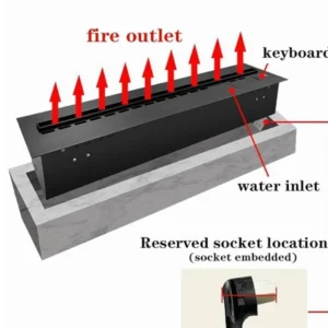 مدفأة مع إضاءة
