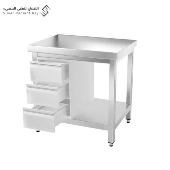 طاولة عمل ستانلس ستيل 80×60 سم