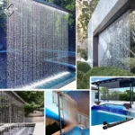 ستارة مائية مطرية ستانلس 304 بإضاءة LED — 5 مقاسات للمداخل والفنادق والفلل