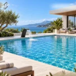 مصب شلال مسبح أسود مائل ستانلس 304 — 60×40 سم للمسابح والحدائق