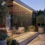 ستارة مائية مطرية ستانلس 304 بإضاءة LED — 5 مقاسات للمداخل والفنادق والفلل