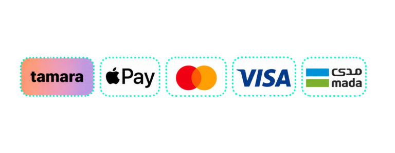 وسائل الدفع: تمارا، Apple Pay، ماستركارد، فيزا، مدى